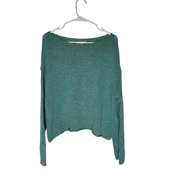Madewell Boatneck Pullover Sweater Wave Crest Green Size M NWT NV248 - Picture 2 of 6